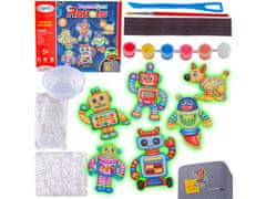 shumee Ustvarjalni set Create a Magnet, DIY Cast HAPPY ROBOTS, GLOW Do It Yourself