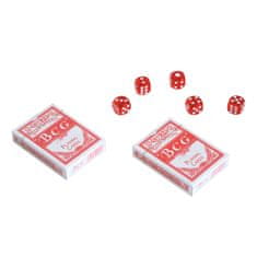 HOMCOM Poker Kovček Poker Set 500 Poker Žetonov 2X Igra S Kartami 5X Kocke 1X Aluminijast Kovček Poker Set Kovček Za Žetone Aluminij + Polistiren 55,5X22X6,5Cm 