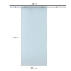 HOMCOM Steklena Drsna Vrata Drsna Vrata Steklena Vrata, Mat Steklo, 775/900/1025X2050 Mm 