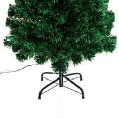 HOMCOM Božično Drevo Umetno Božično Drevo Led Svetlobno Vlakno 120 Cm 