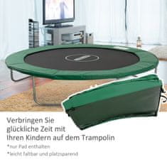 HOMCOM Robna Prevleka Za Trampolin, Ø 244 Cm, Odporna Na Vremenske Vplive, Pvc Pe, Zelena 