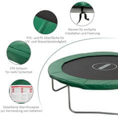 HOMCOM Robna Prevleka Za Trampolin, Ø 244 Cm, Odporna Na Vremenske Vplive, Pvc Pe, Zelena 