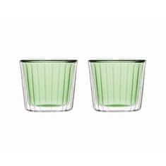 Luigi Bormioli Thermic glass zelena skledica set 2kos cupcakes 240ml / steklo