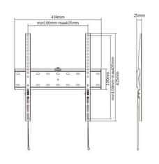 Gembird WM-55F-02 32”-55” fiksni stenski nosilec za TV