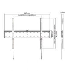 Gembird WM-70F-01 37" - 70" fiksni stenski nosilec za TV