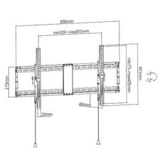 Gembird WM-90T-01 43"-90" nagibni stenski nosilec za TV