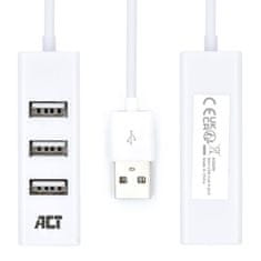 ACT AC6200 USB Hub 4 vhodi USB A 2.0, 12 cm, bel