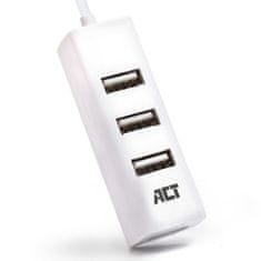 ACT AC6200 USB Hub 4 vhodi USB A 2.0, 12 cm, bel