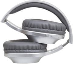 Panasonic RB-HX220BDES, brezžične slušalke, za ušesa, Bluetooth, mikrofon, XBS, 23 ur delovanja baterije, srebrne