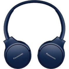 Panasonic RB-HF420BE-A, brezžične slušalke, za ušesa, Bluetooth, mikrofon, XBS, 50 ur delovanja baterije, modre