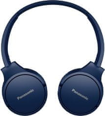 Panasonic RB-HF420BE-A, brezžične slušalke, za ušesa, Bluetooth, mikrofon, XBS, 50 ur delovanja baterije, modre