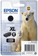 Epson enojni paket črnega črnila 26XL Claria Premium