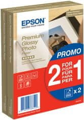 Epson papir 10x15 - 255g/m2 - 2x40 listov - foto premium sijajni (2 za 1 PROMO)