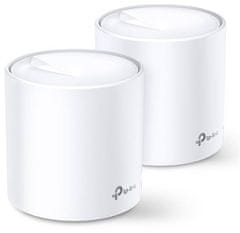 TP-Link Usmerjevalnik WiFi Deco X20 (2 paketa) AX1800, WiFi 6, 2x GLAN, / 574Mbps 2,4GHz/ 1201Mbps 5GHz