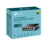 TP-Link Stikalo TL-SG105MPE Easy Smart, 5x GLAN, 4x PoE+, 120W