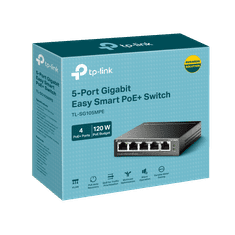 TP-Link Stikalo TL-SG105MPE Easy Smart, 5x GLAN, 4x PoE+, 120W