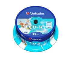 Verbatim CD-R 80 52x PRINT. spindl 25pck/BAL