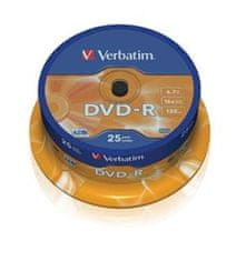 Verbatim DVD-R AZO 4,7GB, 16x, vreteno 25 kosov