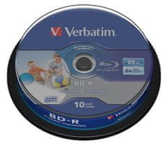 Verbatim BD-R SL DataLife 25 GB, 6x, tiskljiv, vreteno 10 kosov