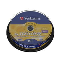 Verbatim DVD+RW 4,7GB/ 4x/ 10pack/ vreteno