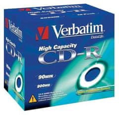 Verbatim CD-R 800MB 40x, 10 kosov - medij, dodatna zaščita, jewel 43428