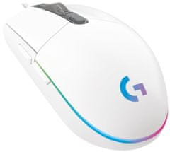 Logitech gaming mouse G102 LIGHTSYNC/ optična/ 6 gumbov/ 8000dpi/ USB/ bela