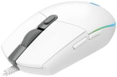 Logitech gaming mouse G102 LIGHTSYNC/ optična/ 6 gumbov/ 8000dpi/ USB/ bela