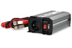 Nedis Napetostni pretvornik / modificiran sinusni val/ 12 V DC/230 V AC 50 Hz/ 300 W (600 W maksimalno)/ USB-A/ 1x vtičnica tipa E