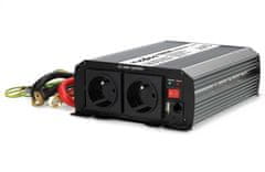 Nedis Napetostni pretvornik / modificiran sinusni val/ 12 V DC/230 V AC 50 Hz/ 1000 W (2000 W maksimalno)/ USB-A/ 2x vtičnica tipa E