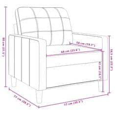 Vidaxl Fotelj temno siv 60 cm žamet