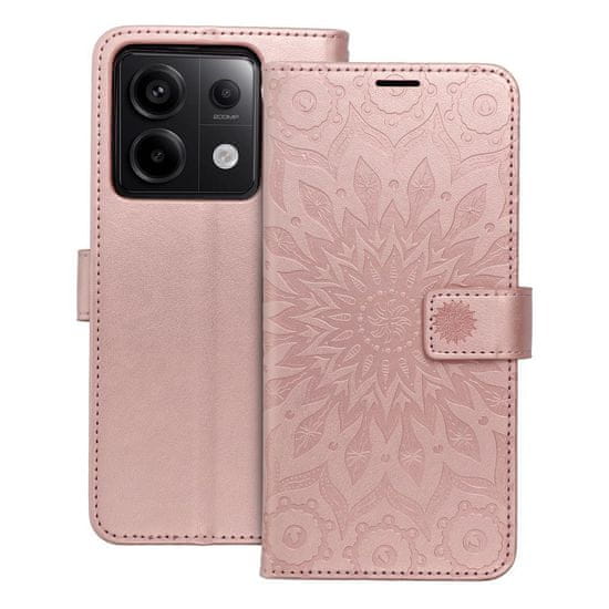 OEM MEZZO Knjižni ovitek za XIAOMI Redmi Note 13 Pro 5G mandala zlato roza