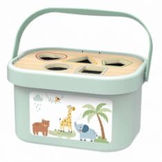 WOOPIE WOOPIE GREEN Sorter Box 3v1 Slon piramidne kocke