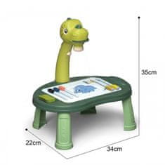 WOOPIE WOOPIE Risalna tabla za projektor dinozavrov 24 vzorcev + 2 igri