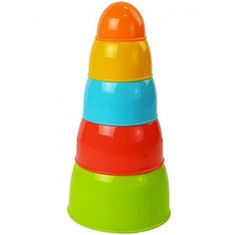WOOPIE WOOPIE BABY senzorična igrača piramida barvni lončki 5 el.