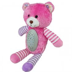 WOOPIE WOOPIE BABY Snuggly Sleeping Projector 2-v-1 Pink Teddy Bear - 10 uspavank