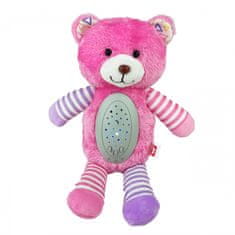 WOOPIE WOOPIE BABY Snuggly Sleeping Projector 2-v-1 Pink Teddy Bear - 10 uspavank