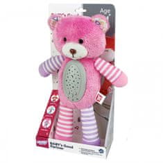 WOOPIE WOOPIE BABY Snuggly Sleeping Projector 2-v-1 Pink Teddy Bear - 10 uspavank