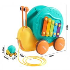 WOOPIE WOOPIE Pulling Snail 4-v-1 Čutine Sensory Gears Launcher + majhen avto