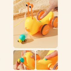 WOOPIE WOOPIE Pulling Snail 4-v-1 Čutine Sensory Gears Launcher + majhen avto