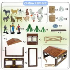 WOOPIE WOOPIE Komplet za kmetijo Little Farmer Homestead Set + živali in dodatki