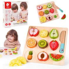 Classic world CLASSIC WORLD MONTESSORI 20-delni set za rezanje sadja z velcro.