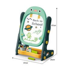 WOOPIE WOOPIE Obojestranska magnetna tabla za risanje ter učenje številk in črk 56 el.