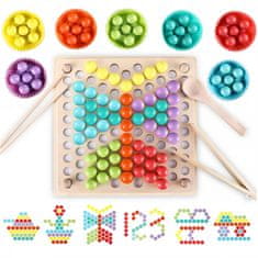 WOOPIE WOOPIE Barvne kroglice Montessori Mozaik Puzzle Sorter