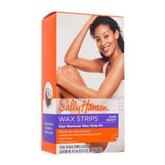 Sally Hansen Wax Hair Remover Wax Strip Kit For Body Set trakovi z voskom 30 kos + azulensko olje 14,7 ml za ženske