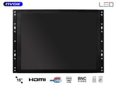 slomart LCD monitor odprtega okvirja 15 palcev LED VGA HDMI DVI 12V 230V... (NVOX OP1500VH)