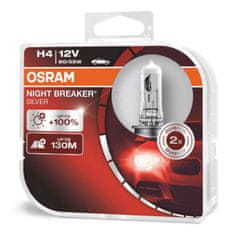 Osram Halogenske žarnice Osram H4 12V Night Breaker Silver +100%/ 2 kom/