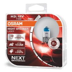 Osram Halogenske žarnice h3 12v 55w night breaker laser +150% /2 kom/