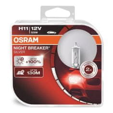 Osram Osram H11 halogenske žarnice 12v 55w pgj19-2 night breaker srebrna+100% /2 kom/