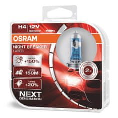 Osram Osram H4 halogenske žarnice 12v 60/55w p43t night breaker laser +150% /2 kom/