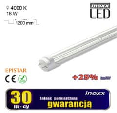 slomart LED fluorescenčna sijalka 120cm 18w T8 4000K G13 nevtralno prozorna